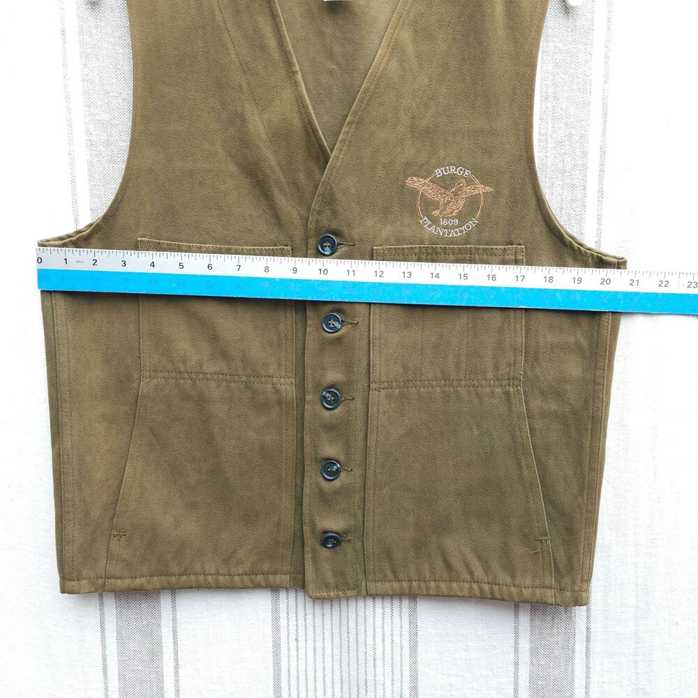 Filson Moleskin Cruiser Vest Mens 40 Style 820 Olive Brushed Cotton Duck Hunting - Picture 10 of 15